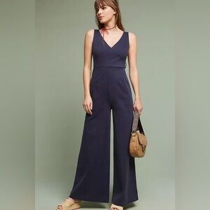 Anthropologie Deep Blue Jumpsuit
